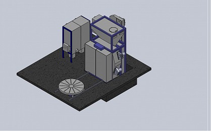 Дробемётная установка с поворотным столом типа TBT-T